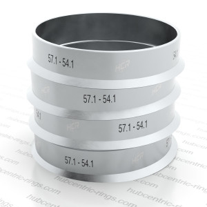 Hub centric rings 57.1 → 54.1 mm (Aluminium) — set of 4