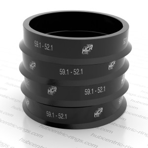 Hub centric rings 59.1 → 52.1 mm — set of 4