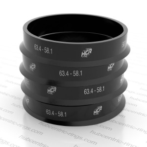 Hub centric rings 63.4-58.1 mm — set of 4