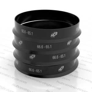 Hub centric rings 66.6 → 65.1 mm — set of 4