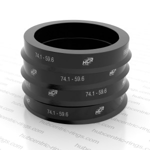 Hub centric rings 74.1-59.6 mm — set of 4