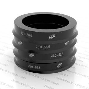 Hub centric rings 75.0-56.6 mm — set of 4