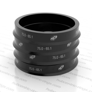 Hub centric rings 75.0 → 65.1 mm — set of 4