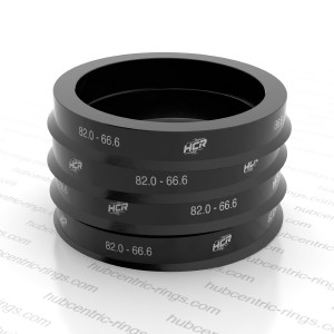Hub centric rings 82.0 → 66.6 mm — set of 4
