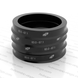 Hub centric rings 83.0-67.1 mm — set of 4